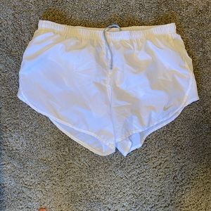 White nike shorts